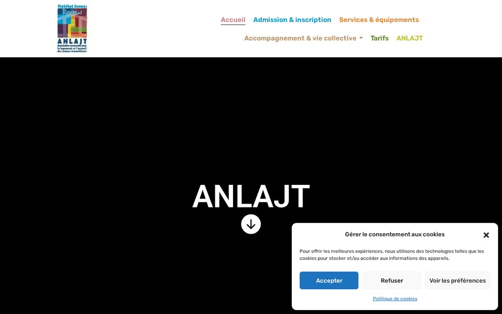 Aperçu du site ANLAJT - FJT Rouen