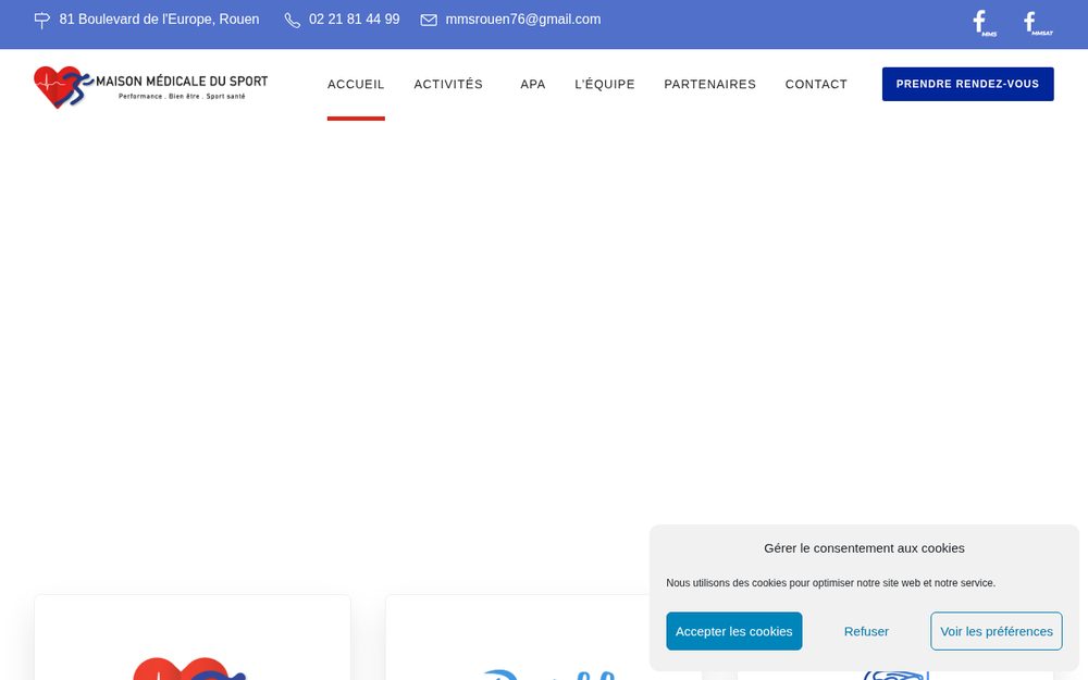 Aperçu du site MMS Europe Rouen